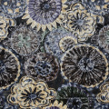 Tissu à paillettes à la broderie florale de polyester en maille florale
